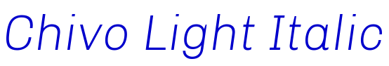 Chivo Light Italic الخط